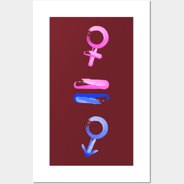 Equality! Equal pay for equal work. Wall Art by Crazy Collective